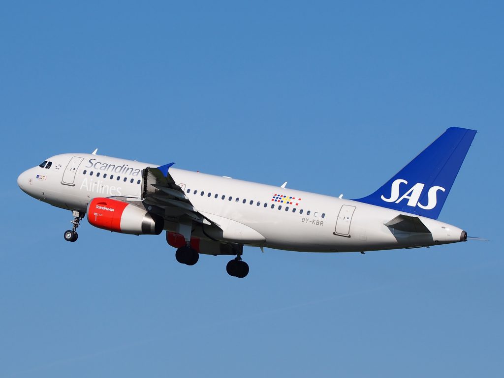 SAS flight in the sky